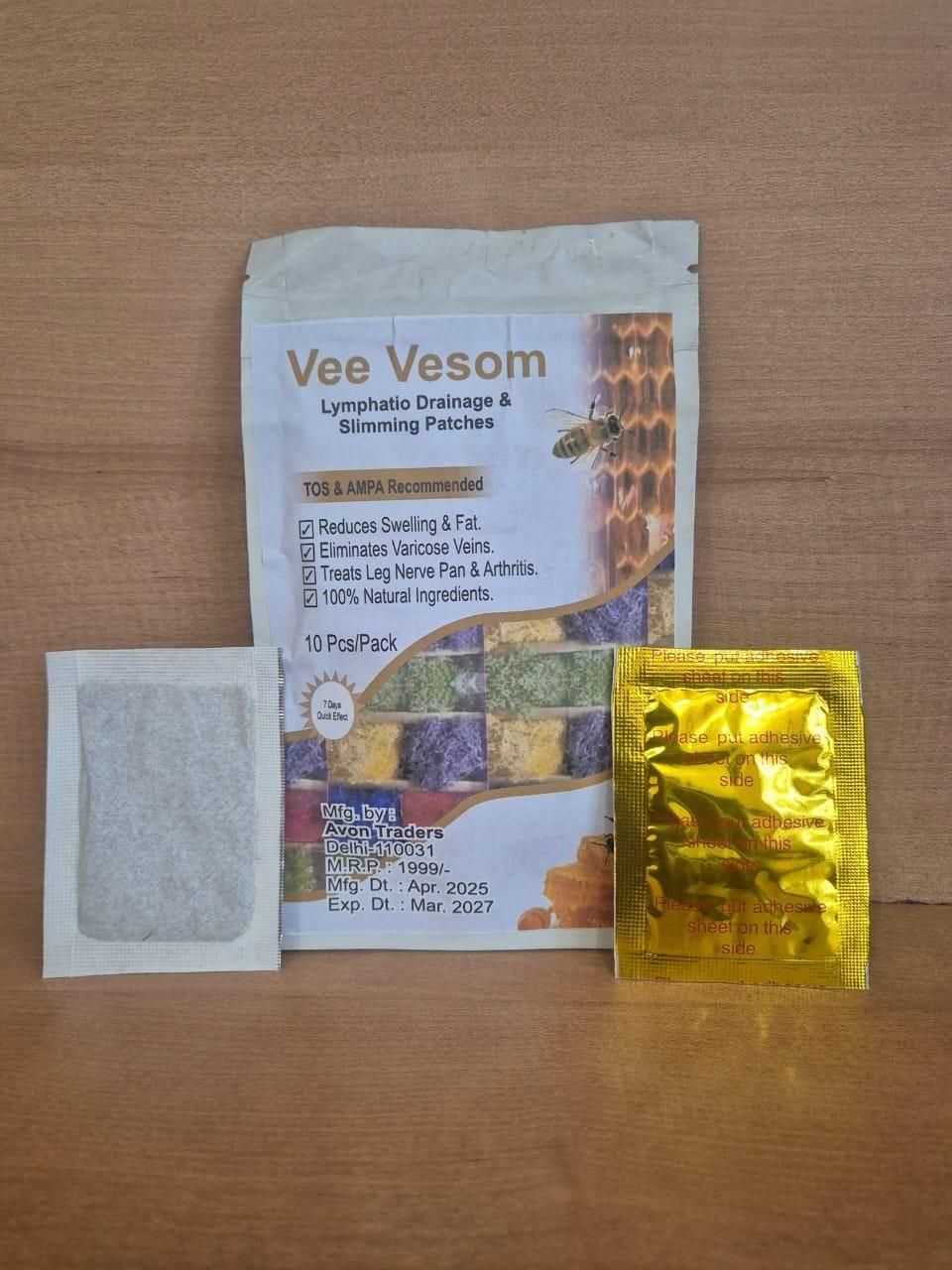 Vee Vesom Lymphatic Daiamage & Sliming Patches (20 Patches)