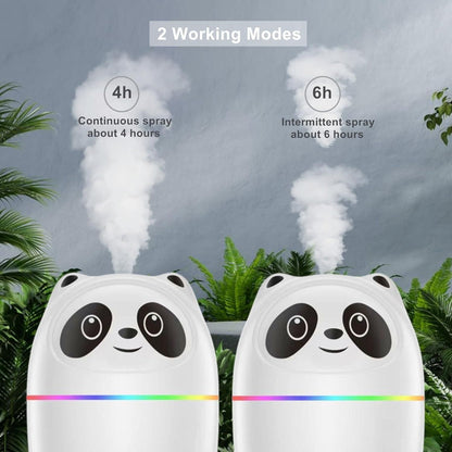 Cool mist panda humidifier with 7 color night light mist spray