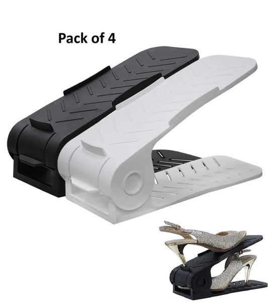 Shoe Rack-Space Savers Shoe Rack Cabinets Storage Plastic Adjustable Shoes Wardrobe Shoes Storage ( 4 Pcs)