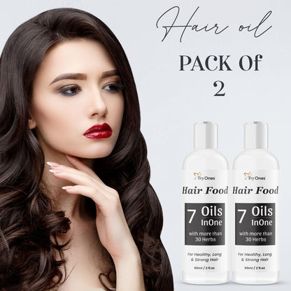 Hair Food 7 Oils InOne with more than 30 Herbs 120ml Pack of 2