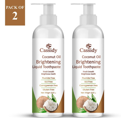 Coconut Oil Brightening Liquid Toothpaste 200 gm Pack of 2