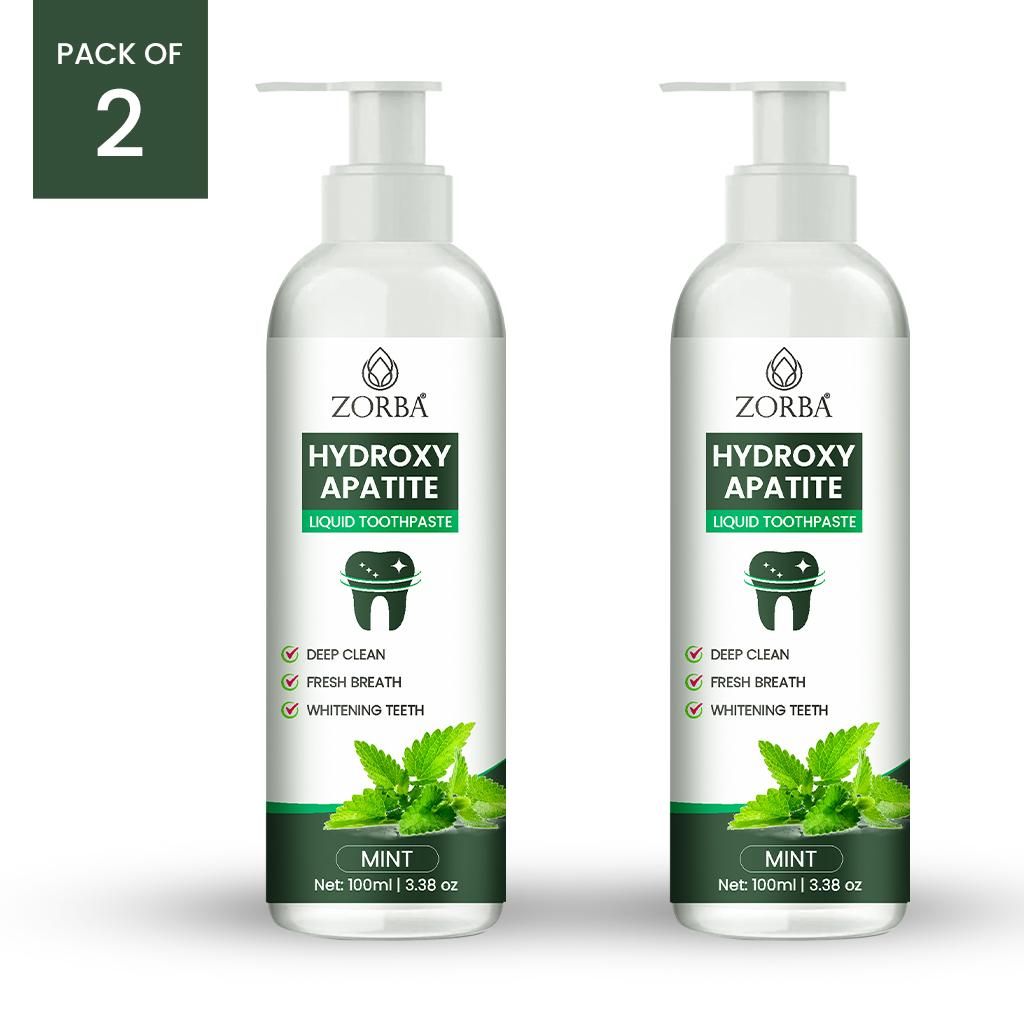 ZORBA Hydroxy Apatite Liquid Toothpaste 200ml Pack of 2