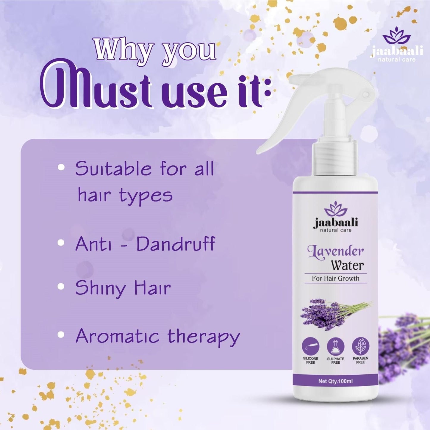 Lavender Water for Hair Growth 100ml