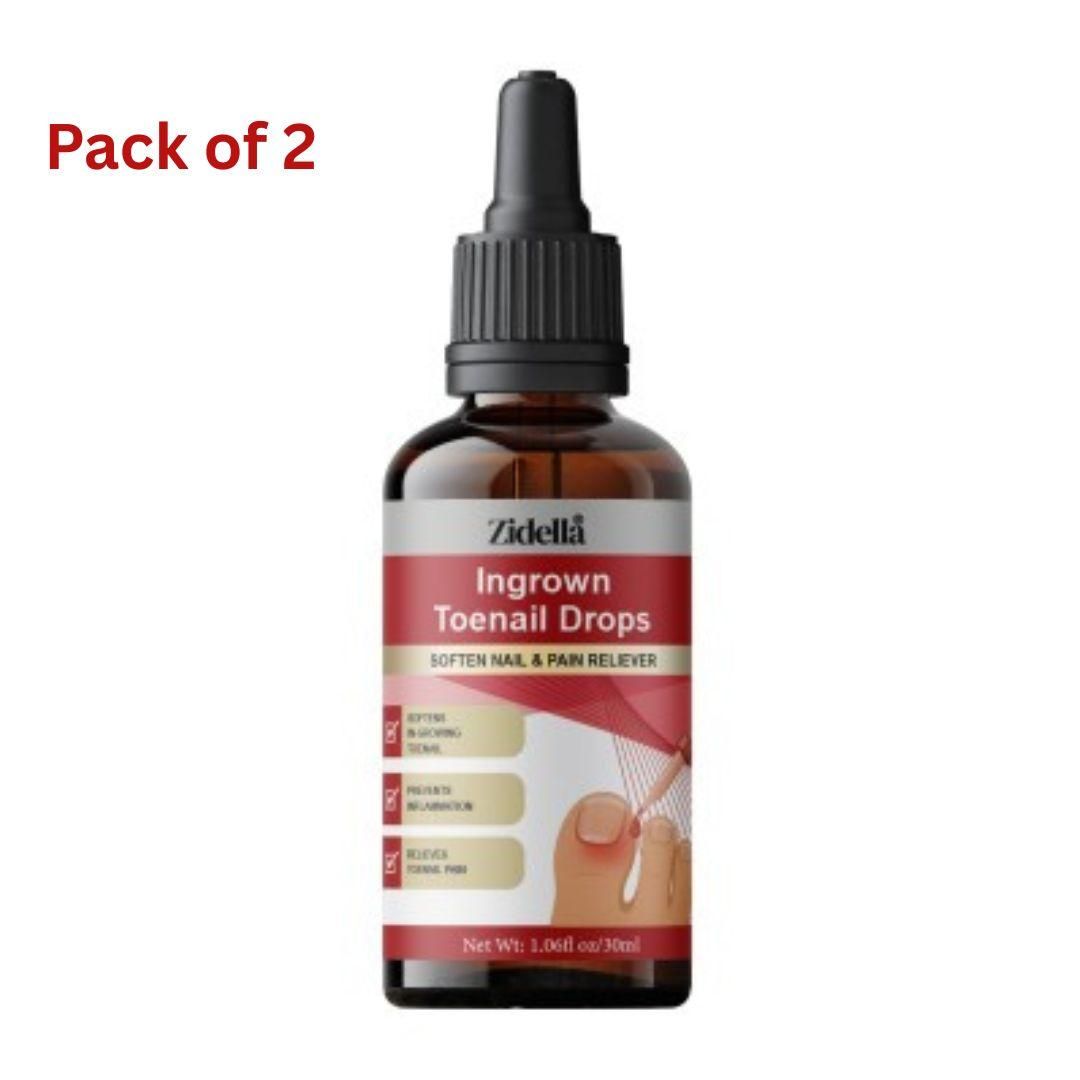 Zidella Ingrown Toenail Drops ? Soften Nail & Pain Reliever (30ml) (Pack of 2)