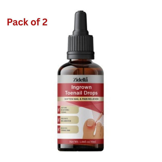 Zidella Ingrown Toenail Drops ? Soften Nail & Pain Reliever (30ml) (Pack of 2)