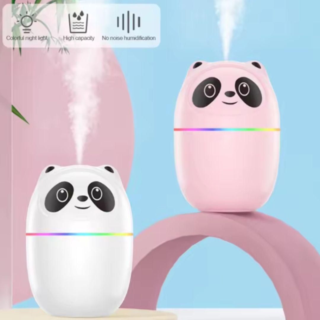 Cool mist panda humidifier with 7 color night light mist spray
