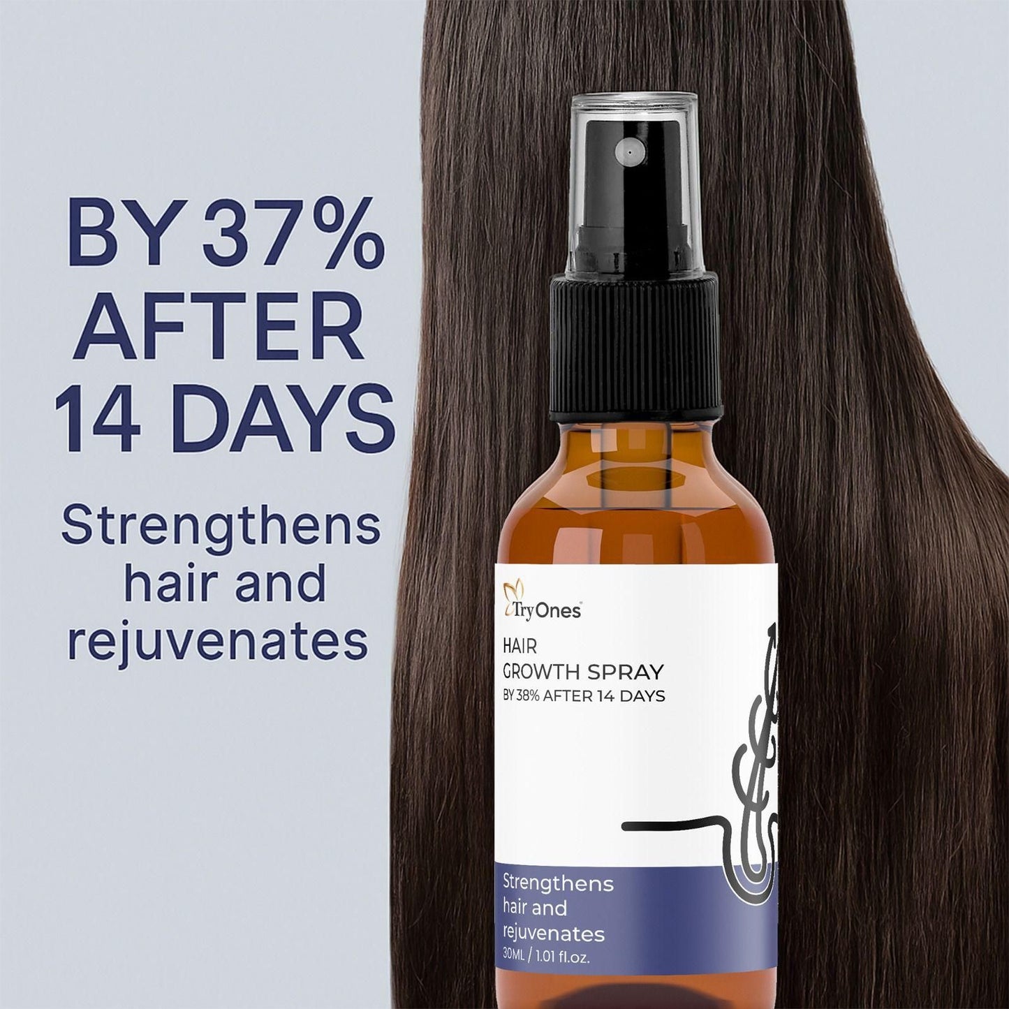 TryOnes Hair Growth Spray  30ml (Pack of 2)