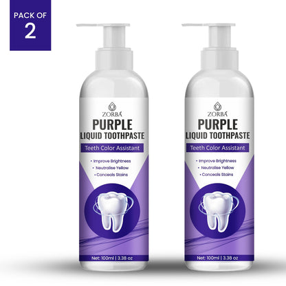 ZORBA Purple Liquid Toothpaste 200ml Pack of 2